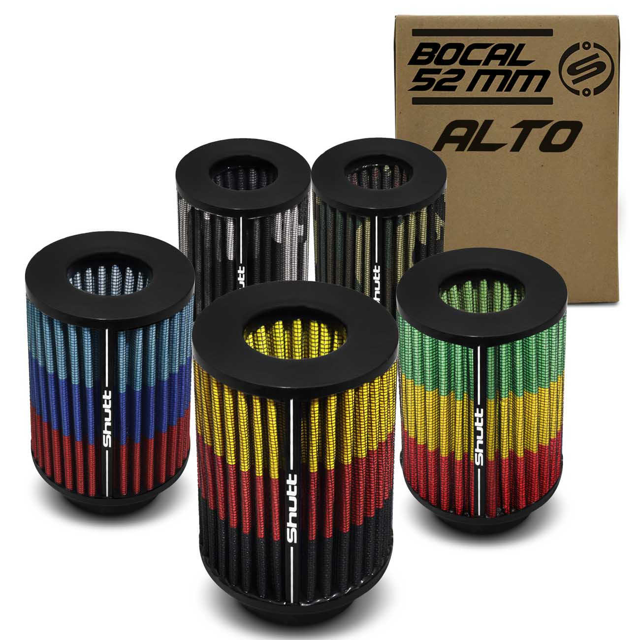 Filtro Duplo Fluxo Alto Shutt Germany 52Mm Tampa Base Preta