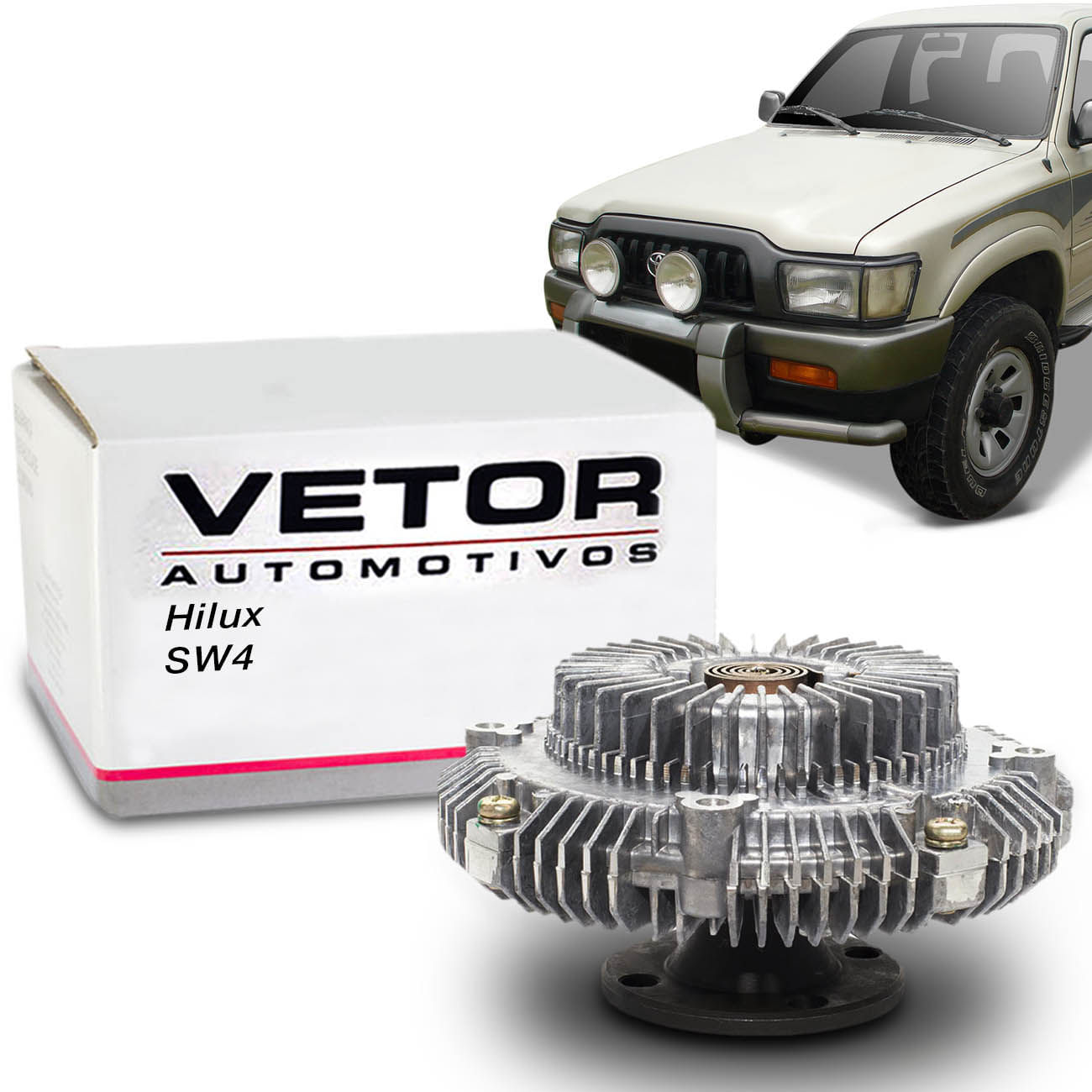 Polia Viscosa Embreagem Helice Hilux 1992 a 2005 SW4 1997 a 2005 Vetor VPV002
