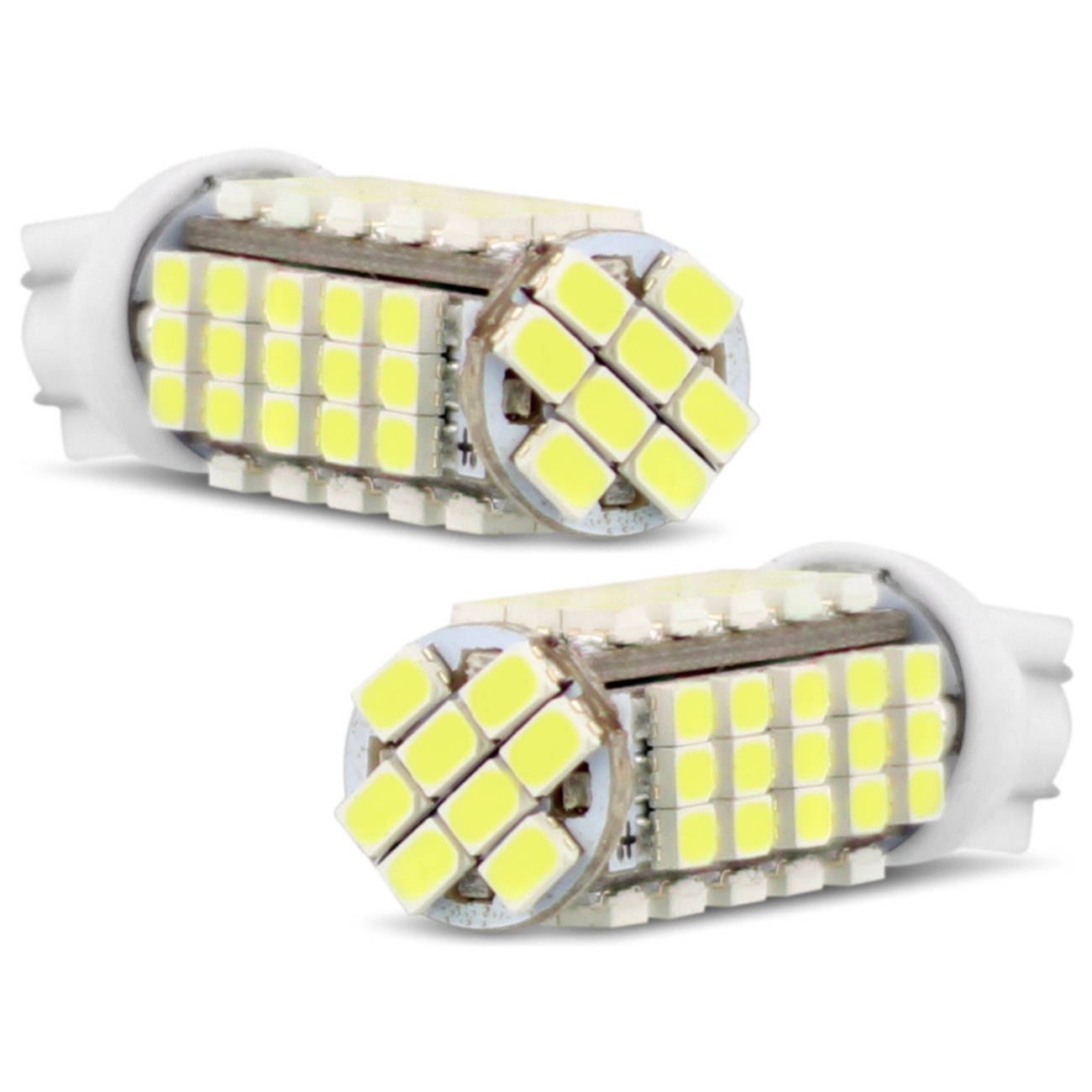 Par Lâmpadas T10 68 LEDs 4W 12V Luz Branca Aplicação Farol Baixo