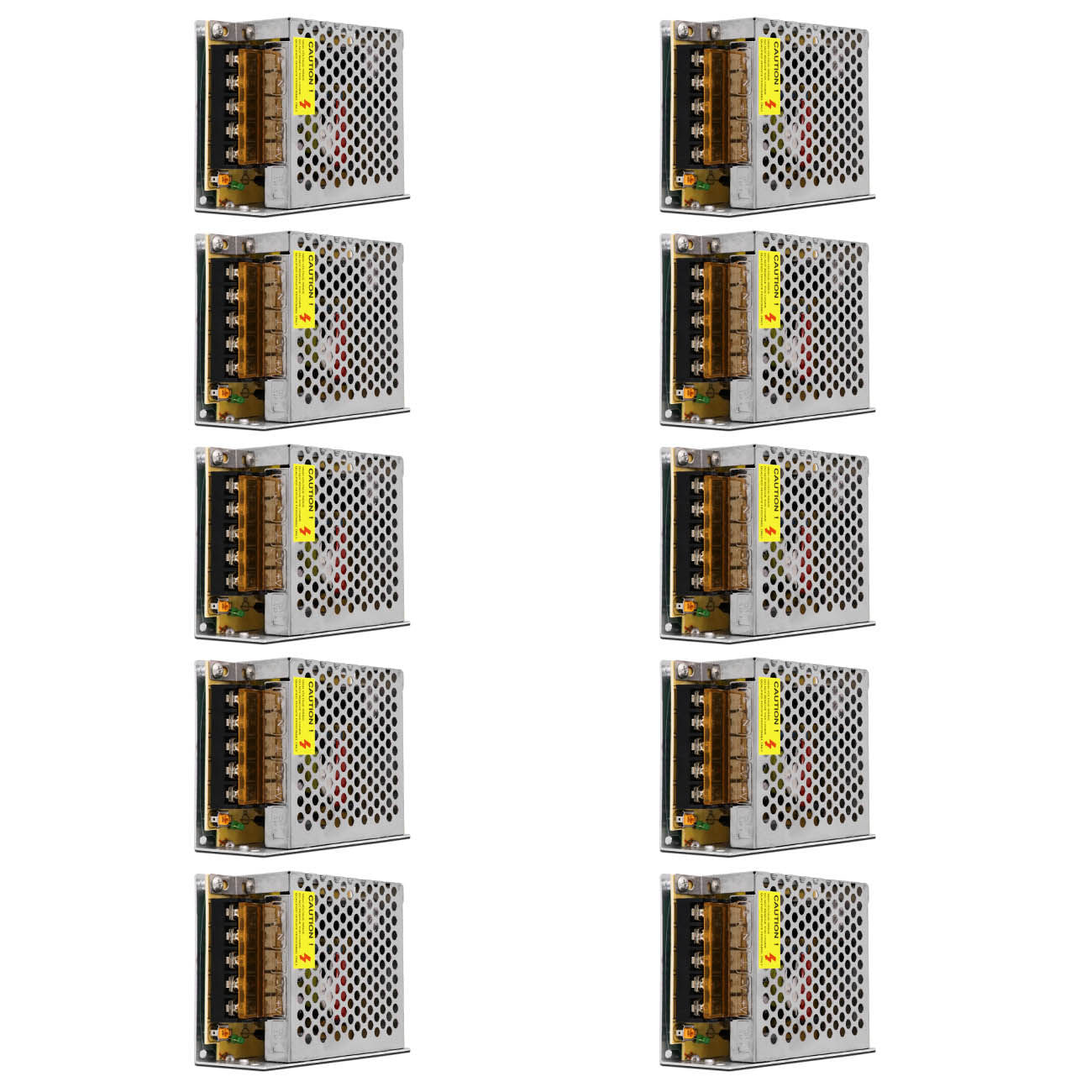 Kit 10 Fontes Chaveadas Colmeia 12V 5A Amperes 60W Entrada Bivolt 127V 220V LED Som Automotivo