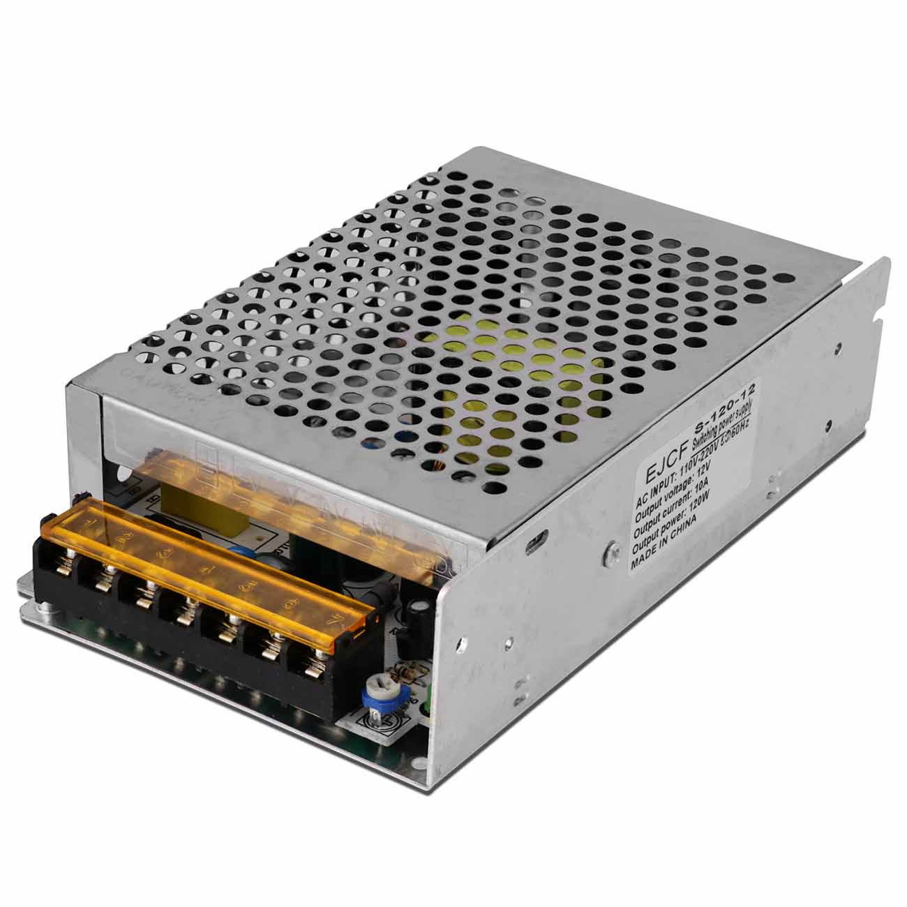Encontraproduto.com.br - Kit 5 Fontes Chaveadas Colmeia 12V 10A Amperes 120W Entrada Bivolt 110V 220V LED Som Automotivo