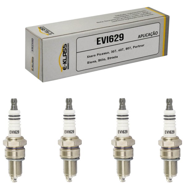 Kit Jogo 4 Velas Ignição Níquel Palio Strada Siena Doblo 03 a 18 Idea 06 a 16 Stilo 05 a 11 1.8