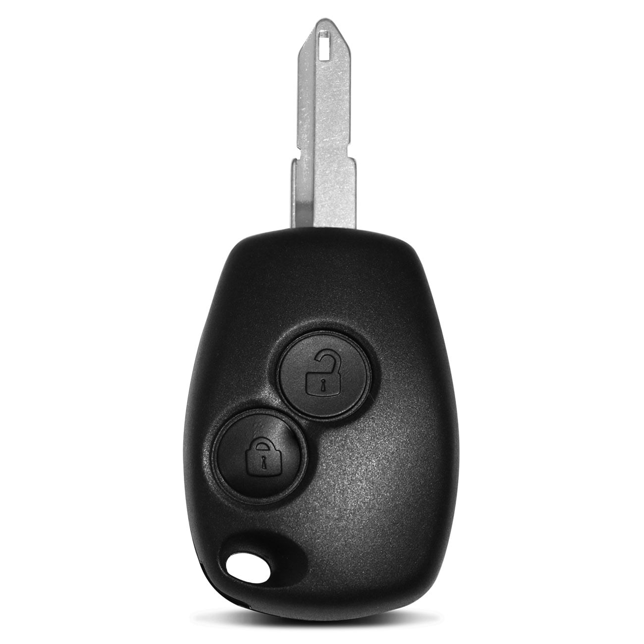 Encontraproduto.com.br - Chave Renault Logan Sandero 2008 2009 2010 2011 2012 2 Botões Com Lâmina Modelo Original Preta