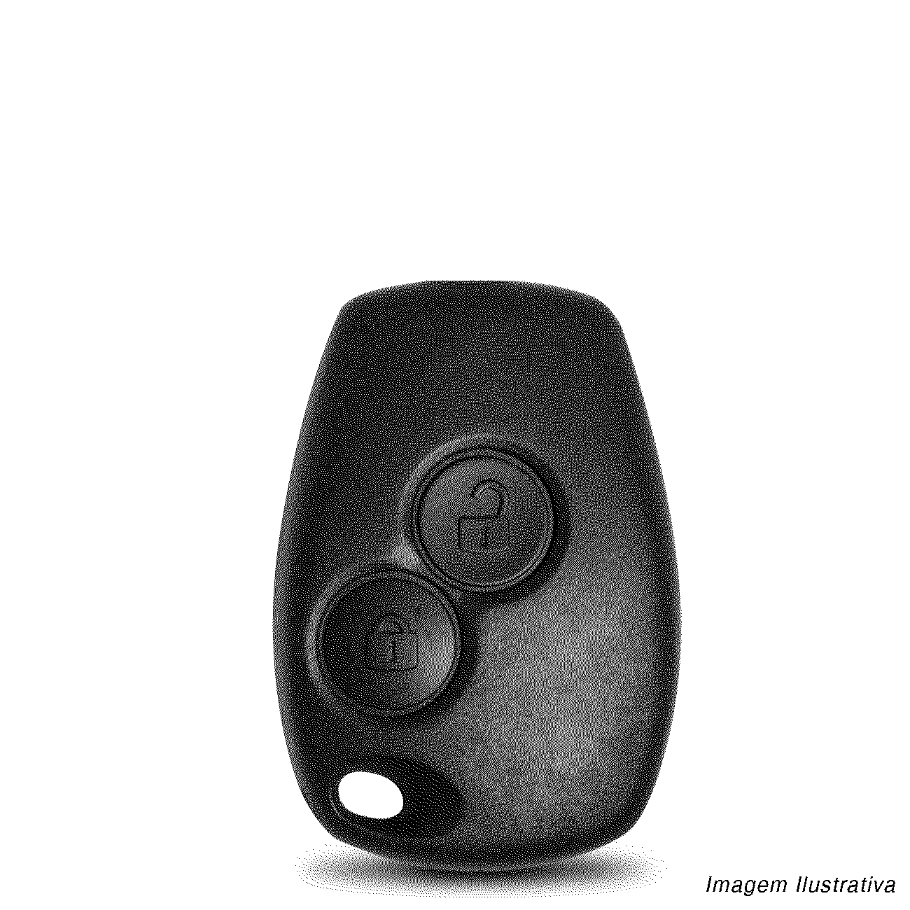 Chave Renault Logan Sandero 2008 2009 2010 2011 2012 2 Botões Com Lâmina Lisa Modelo Original Preta