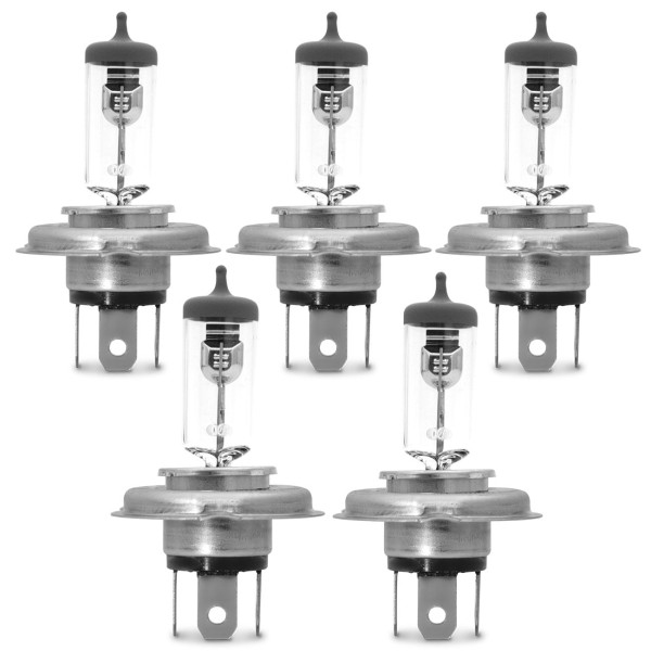 Encontraproduto.com.br - Kit 5 Lâmpadas Halógenas Standard H4 3200K a 3400K 12V 60/55W Carro