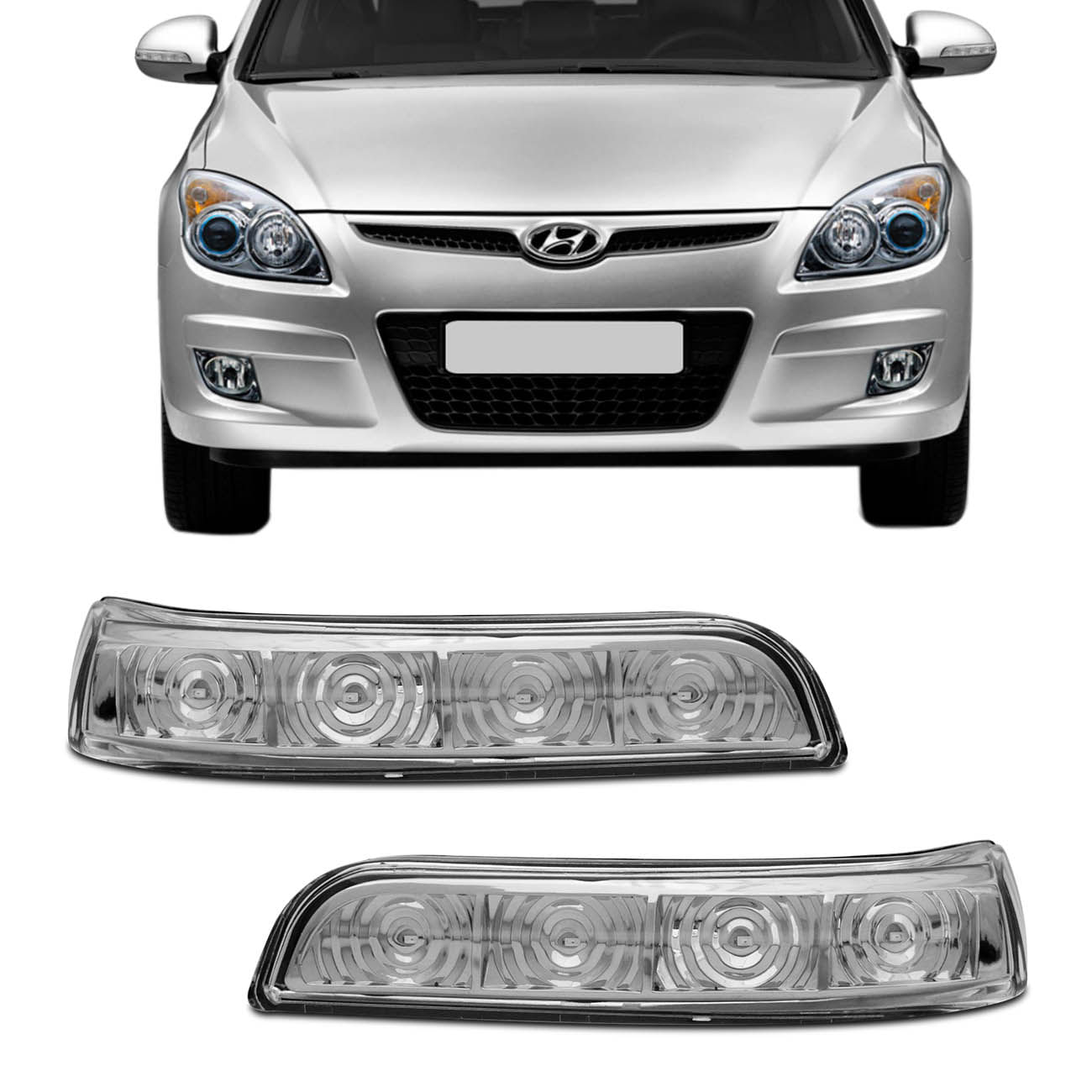 Encontraproduto.com.br - Lanterna Pisca Retrovisor Hyundai I30 2009 2010 2011 2012 Seta LED Cristal