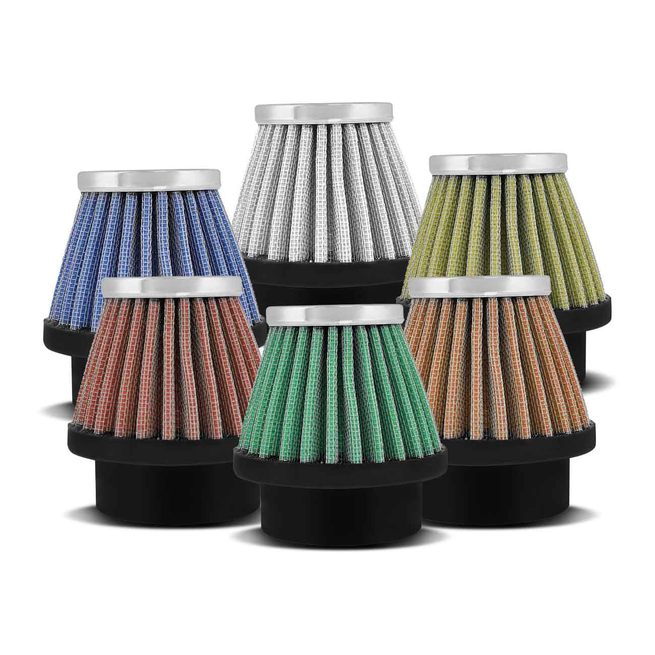 Filtro Ar Esportivo 50MM XT 225 Twister CB 400 CBR 450 RD 350 CB 300R Comet 250 várias Cores