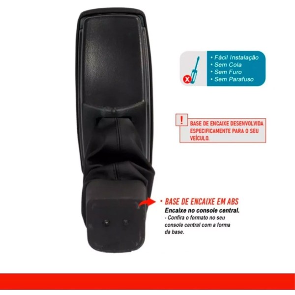 Encontraproduto.com.br - Encosto Descanso de Braço Apoio Kicks 2016 a 2020 e PCD Porta Objetos Eco Couro Encaixe Porta Copos