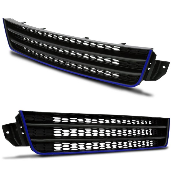 Encontraproduto.com.br - Grade Dianteira Parachoque Gol Voyage G5 2009 2010 2011 2012 Saveiro G5 2010 2011 2012 Friso Azul