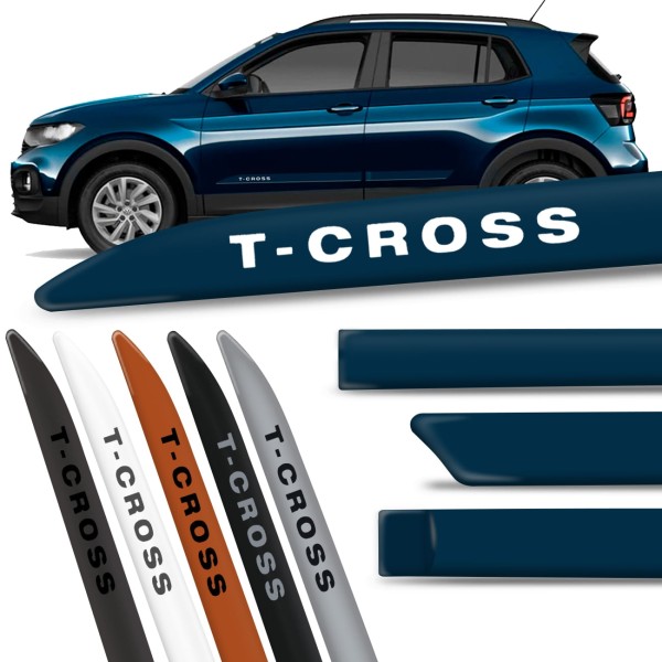 Encontraproduto.com.br - Jogo Friso Lateral T-Cross 2019 2020 2021 2022 2023 2024 2025 Cor Original Facão