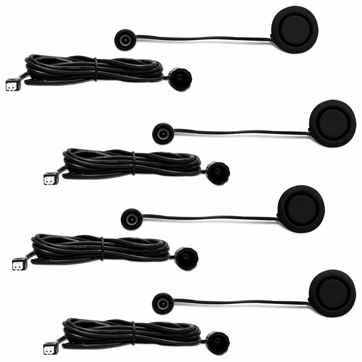 Encontraproduto.com.br - Sensor De Estacionamento 4 Pontos Universal Display LED Colorido Branco Preto Vermelho Prata Grafite