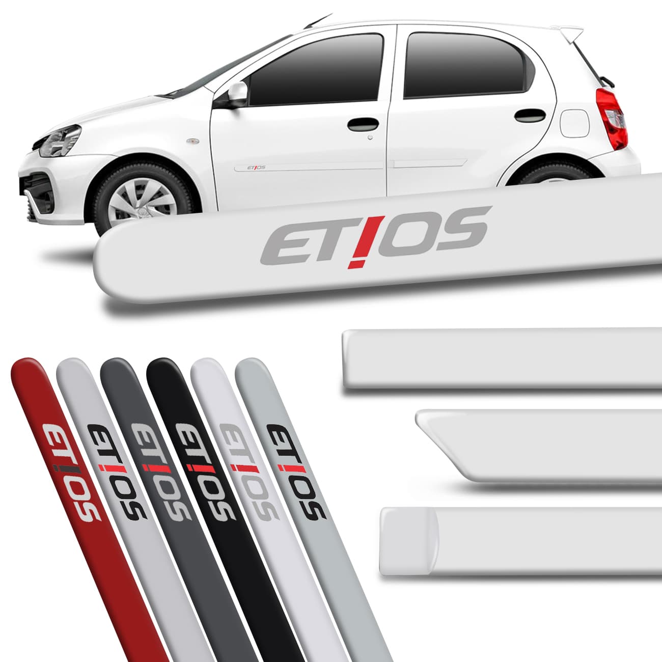 Jogo Friso Lateral Etios 2012 a 2020 Cor Original Redondo