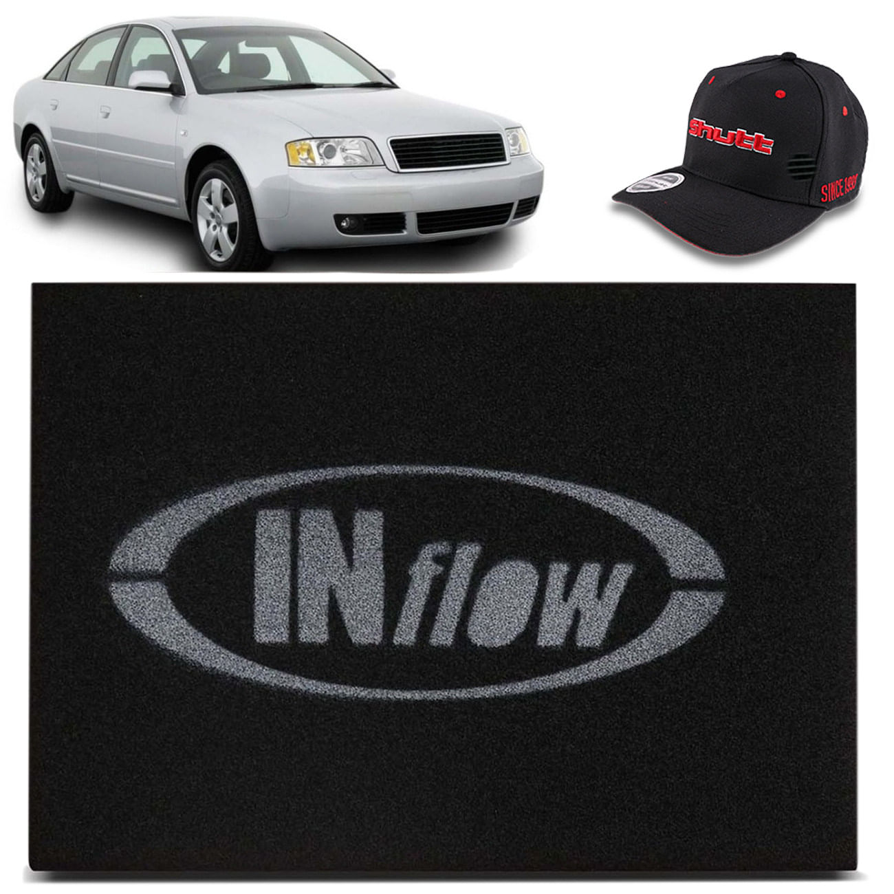 Filtro de Ar Esportivo Inflow Audi A4 2000 a 2008 A6 1997 a 2005 Inbox HPF1750 + Brinde