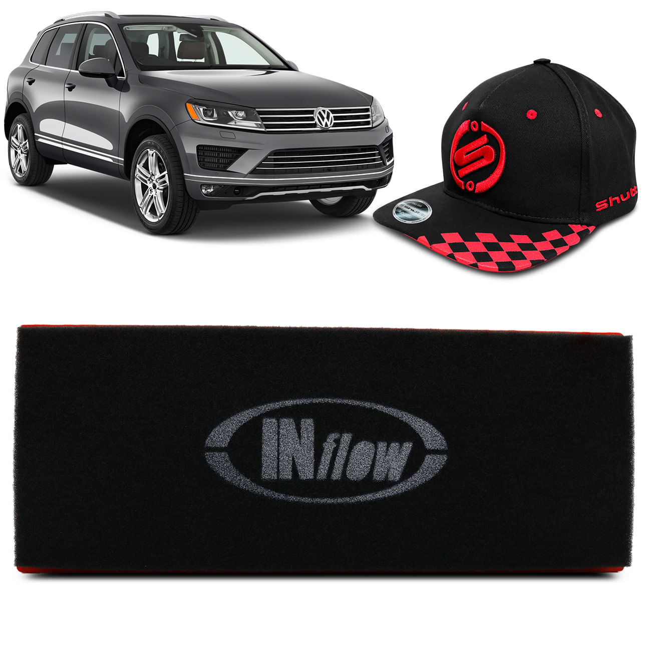 Filtro Ar Esportivo Inflow Audi Q7 06 a 16 Porsche Cayenne 02 a 18 Touareg 03 a 10 HPF4650 + Brinde