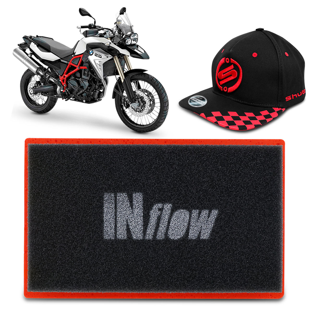 Filtro De Ar Esportivo Inflow BMW F650 GS SE F700 GS F800 GT R S Inbox MHPF2001 + Brinde