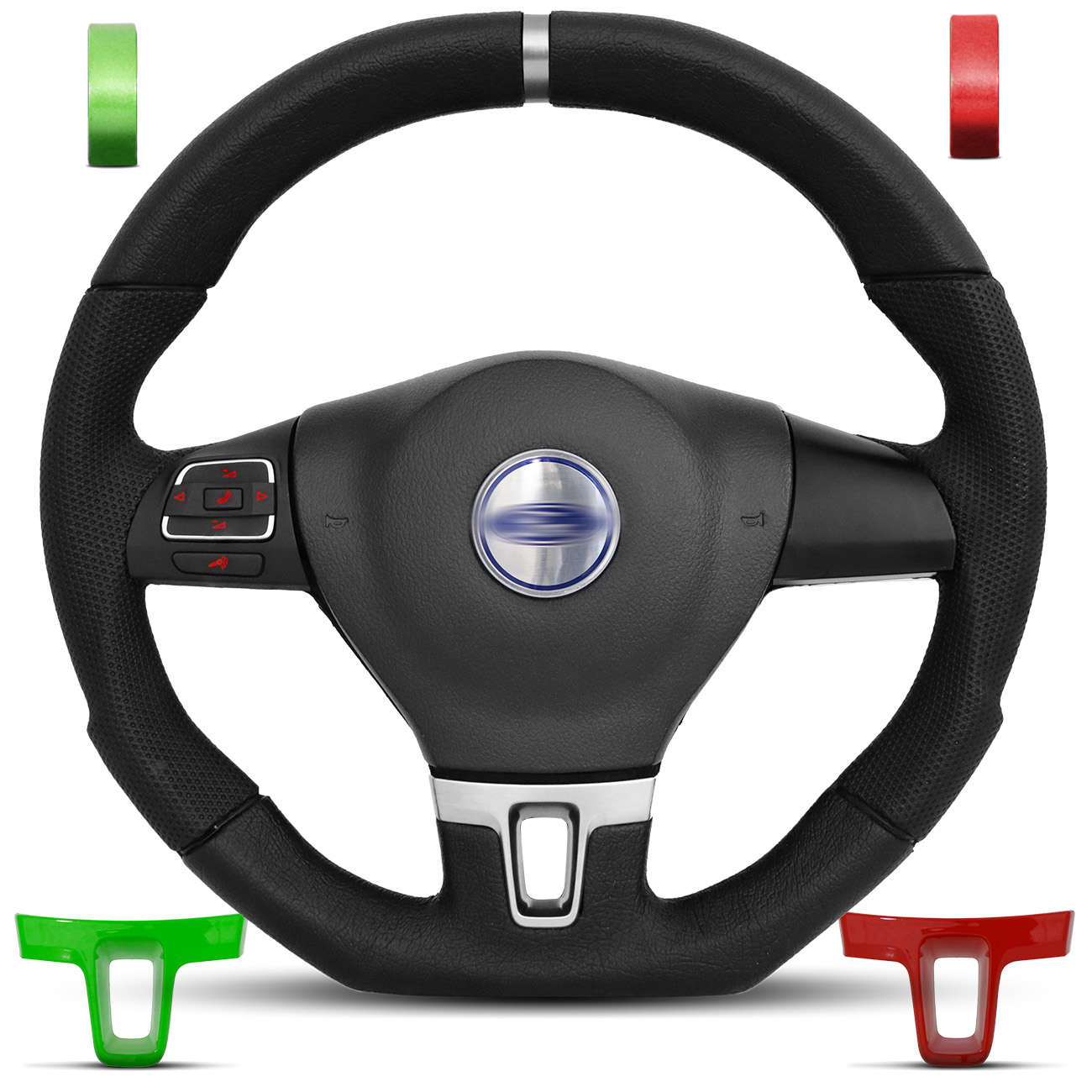 Volante Esportivo Multifuncional Ford Ka Fiesta Ecosport Courier Escort 1995 a 2013 Modelo Jetta MKR