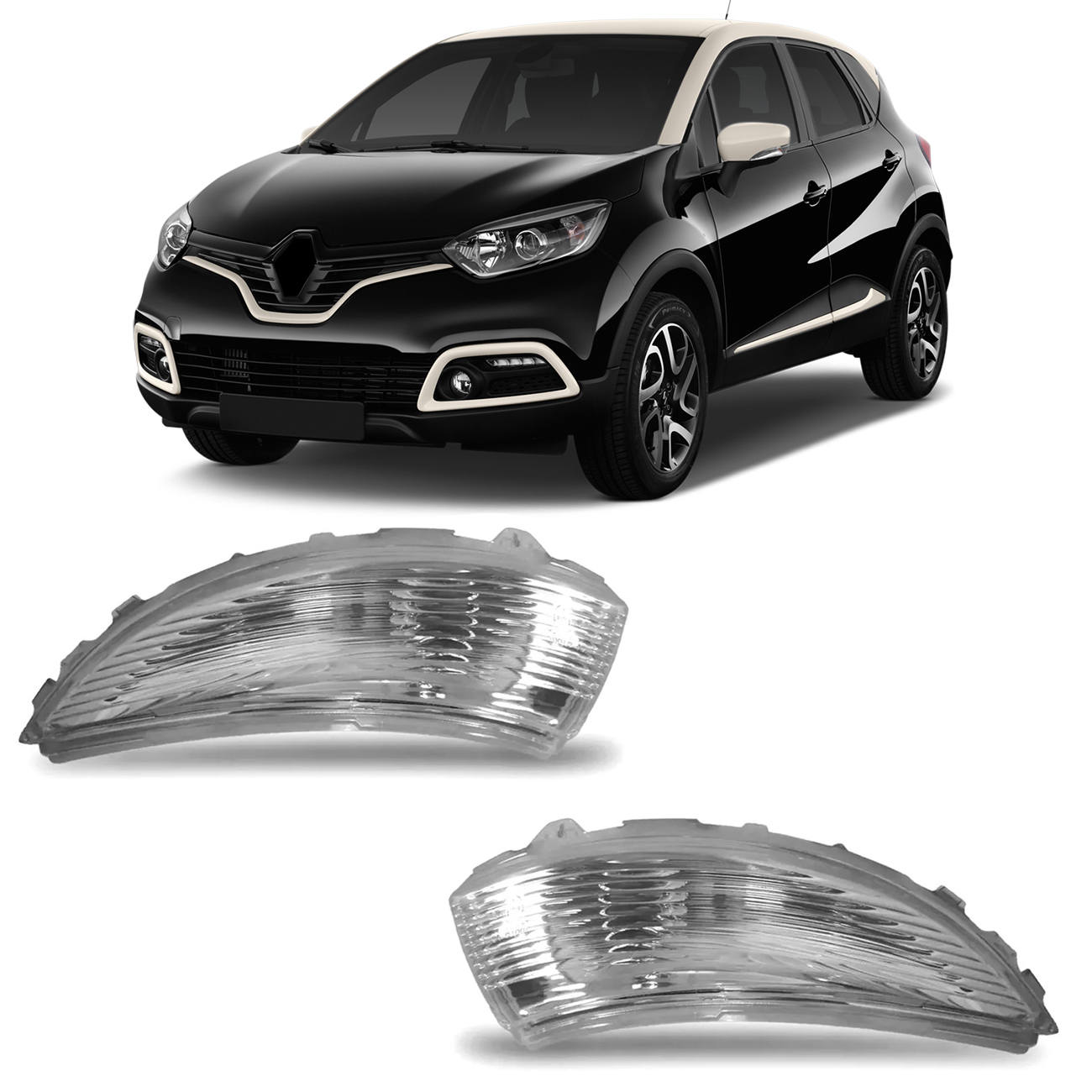 Pisca Retrovisor Renault Captur 2017 2018 2019 Seta Cristal
