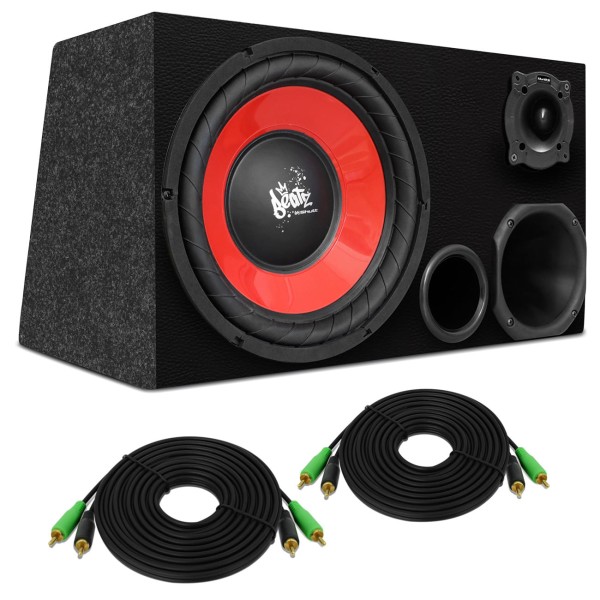 Encontraproduto.com.br - Caixa Trio Completa 440W Subwoofer Shutt Beatz 12