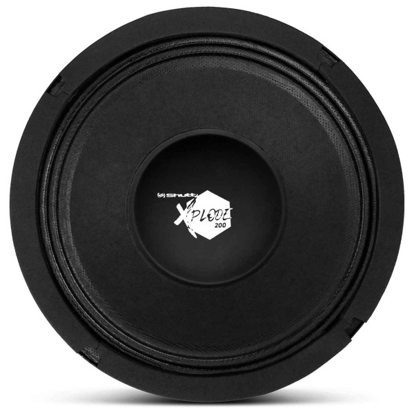 Encontraproduto.com.br - Alto Falante Woofer Shutt Xplode 8 Polegadas 200W RMS 4 Ohms Bobina Simples Preto Vermelho