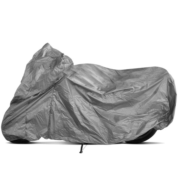 Encontraproduto.com.br - Capa Protetora Cobrir Moto 100% Impermeável Tamanho P M G GG XG EXG Elástica Lisa Prata