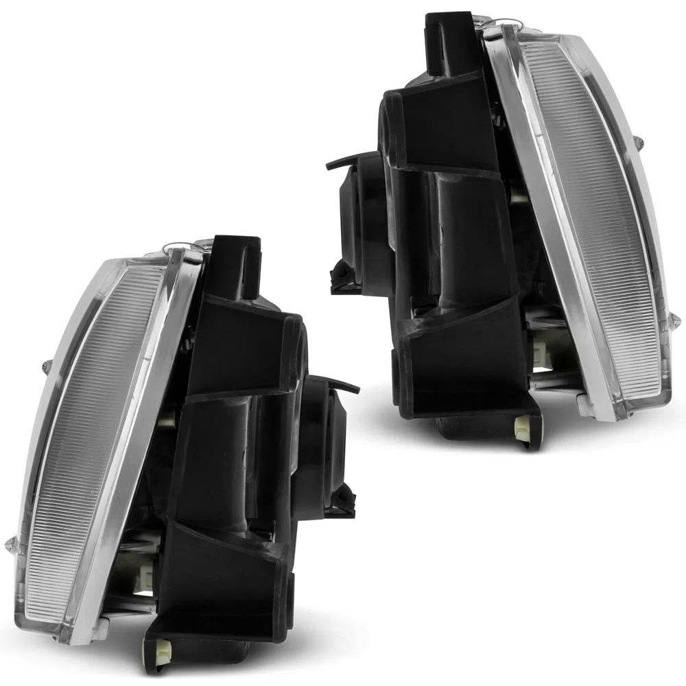 Encontraproduto.com.br - Farol Hilux 2000 2001 2002 2003 2004 Hilux SW4 1999 2000 2001 2002 2003 2004 Máscara Cromada