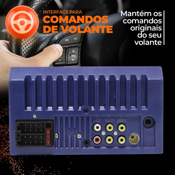 Encontraproduto.com.br - Central Multimídia MP5 Moldura 2 Din CRV 2007 a 2011 Preta Espelha Android 7