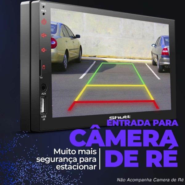Encontraproduto.com.br - Central Multimídia MP5 Moldura 2 Din CRV 2007 a 2011 Preta Espelha Android 7