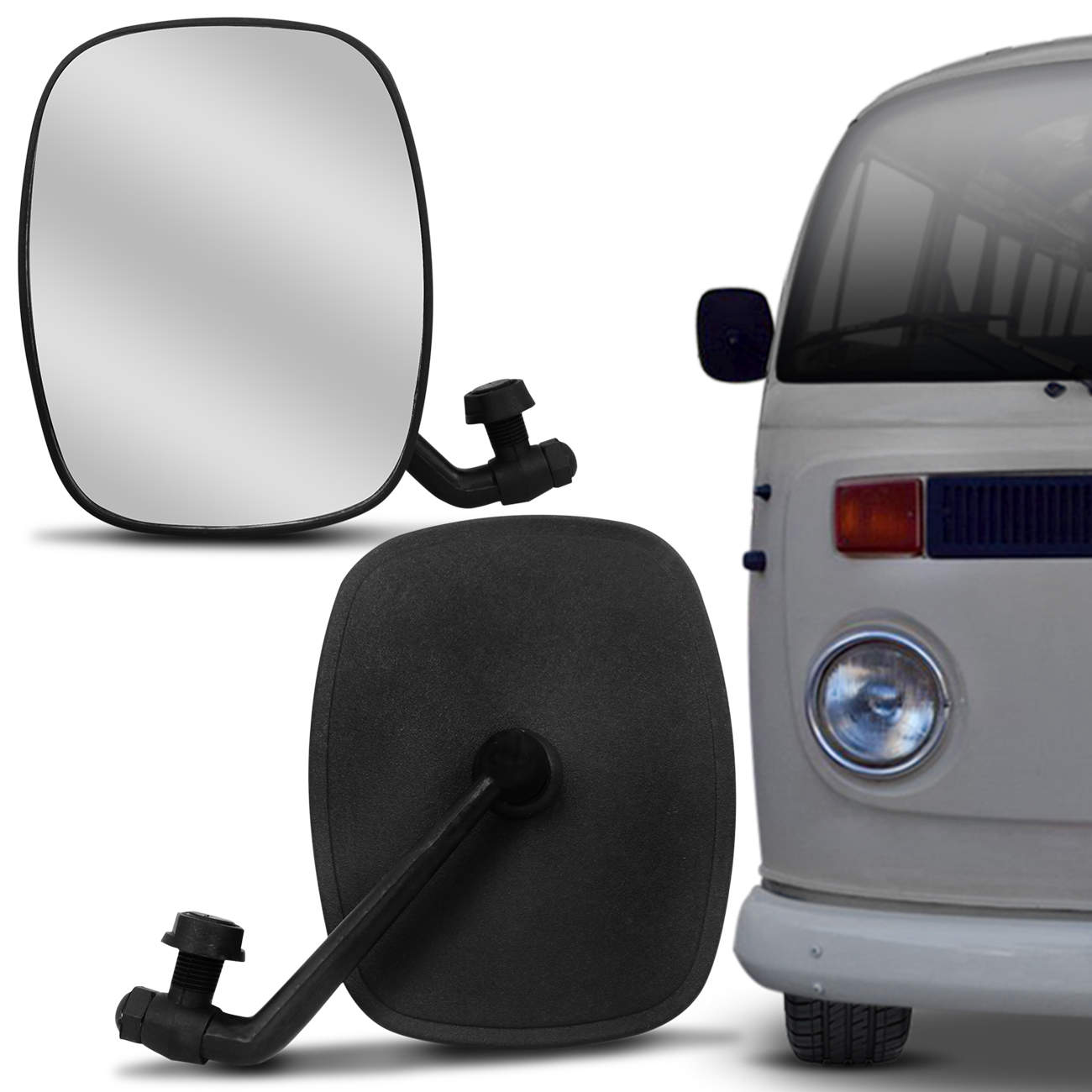 Retrovisor Manual Kombi 76 77 78 79 80 81 82 83 84 85 86 87 88 89 90 91 92 93 94 95 96 Preto