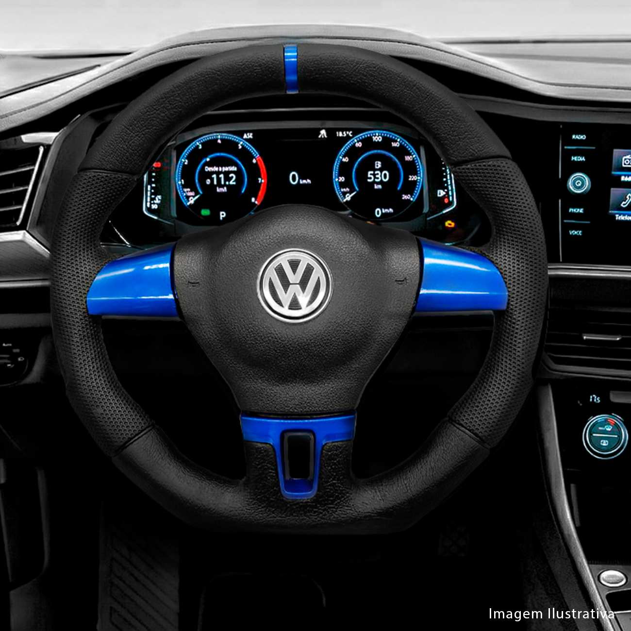 Encontraproduto.com.br - Volante Esportivo Jetta MKR Gol Voyage Saveiro Golf Bora Polo Crossfox Fox Spacefox Várias Cores
