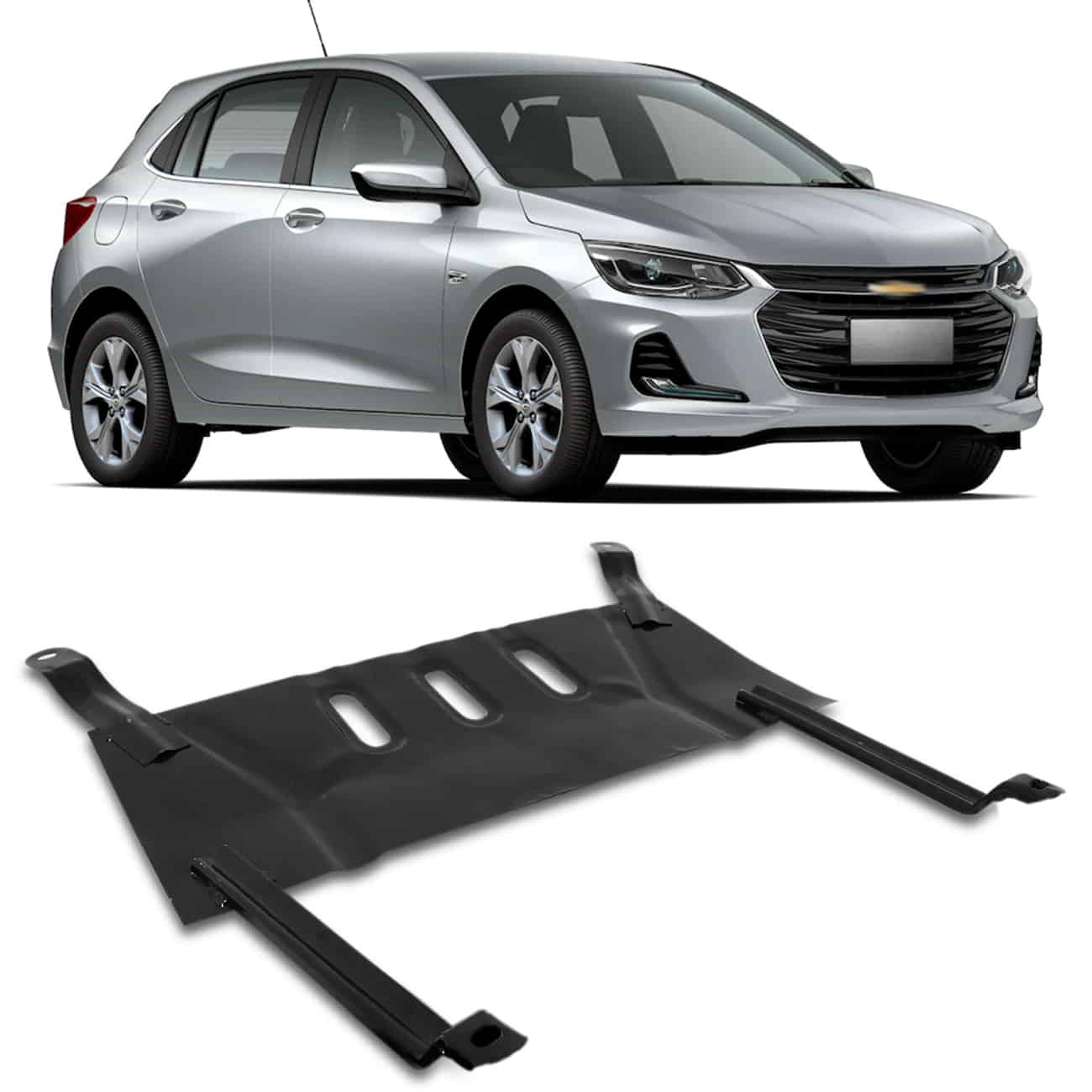 Encontraproduto.com.br - Protetor de Carter Onix Hatch Sedan Premier 2020 2021 Preto