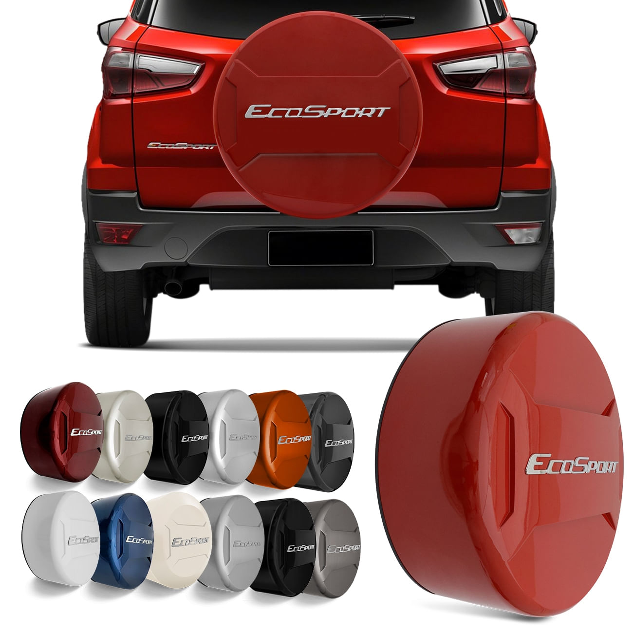 Capa de Estepe Rígida com Cadeado Marçon Ecosport 2003 a 2021 Várias Cores