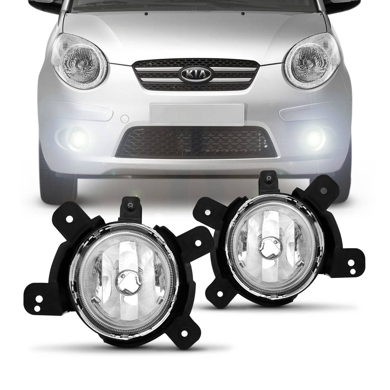 Farol de Milha Kia Picanto 2009 2010 2011 Auxiliar Neblina