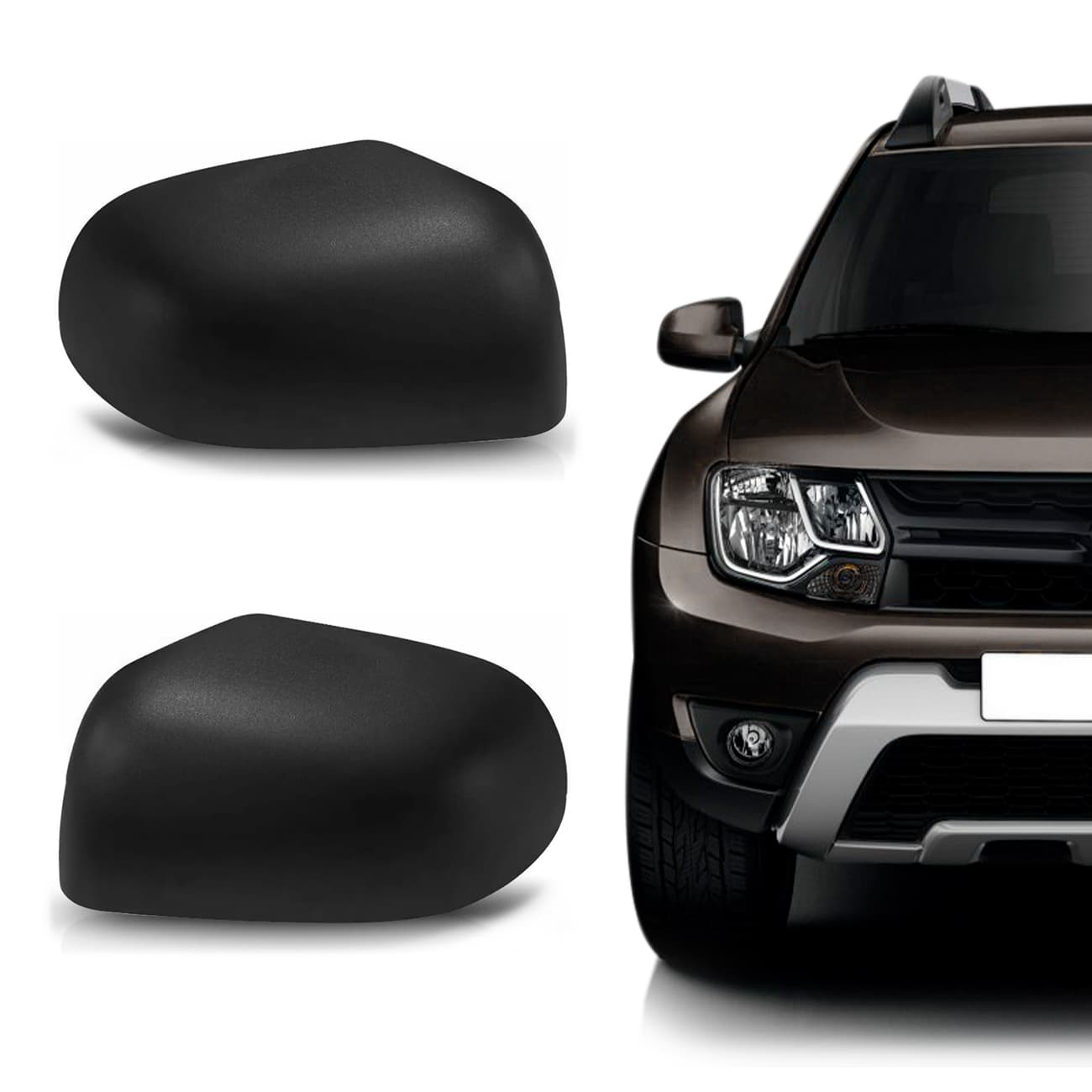 Capa de Retrovisor Duster 2015 2016 2017 2018 2019 2020 2021 2022 2023 Preto