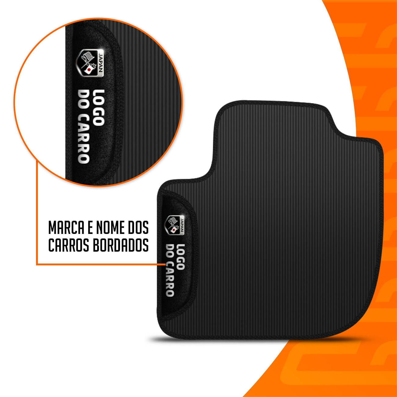Encontraproduto.com.br - Jogo de Tapetes PVC Compatível com HRV 2015 2016 2017 2018 Com Logo Bordado Concept 3d 3 Peças