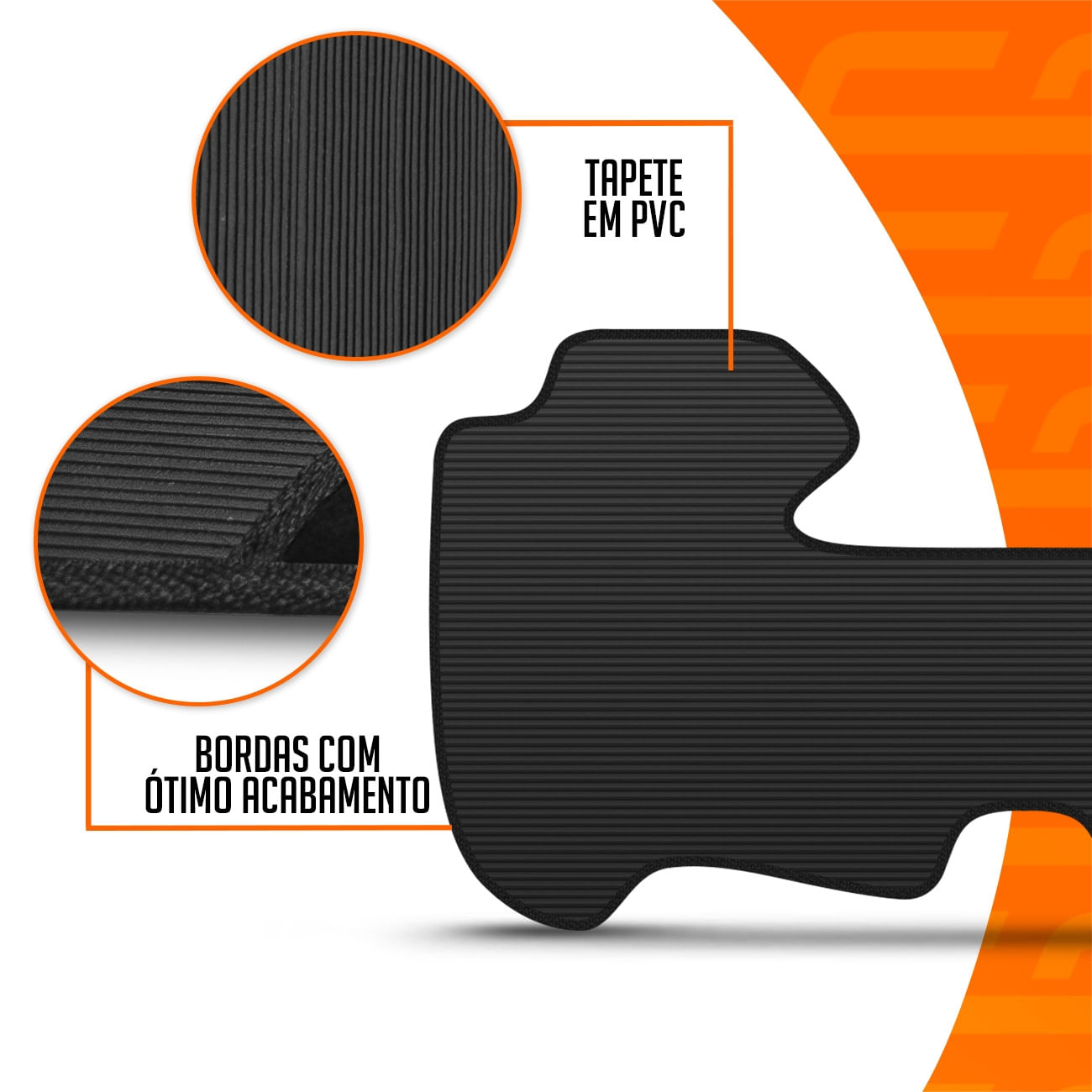 Encontraproduto.com.br - Jogo de Tapetes PVC Compatível com HRV 2015 2016 2017 2018 Com Logo Bordado Concept 3d 3 Peças