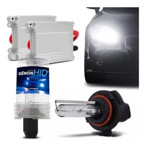 Kit Xênon Completo 12V 35W 6000k ou 8000k H1 H3 H7 H11 HB3 HB4 H4-2 com Reator Função Anti Flicker