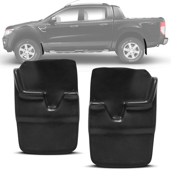 Encontraproduto.com.br - Par Apara Barro Lameiro Dianteiro Ranger 1998 a 2015 Com Alargador Preto