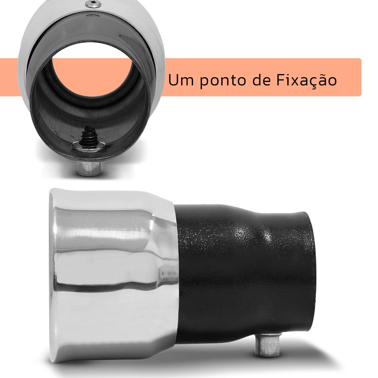 Encontraproduto.com.br - Ponteira Escapamento Shutt Evolution 2 1/16 Polegada Reta Astra Celta Gol Alumínio Branco Cromado