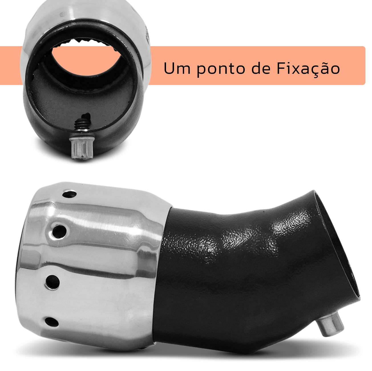 Encontraproduto.com.br - Ponteira Esportiva Escapamento Turbo Celta Corsa Kadett Montana Palio Uno Civic Alumínio Preto Croma