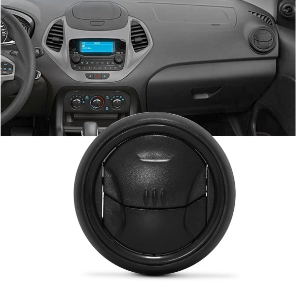 Encontraproduto.com.br - Difusor de Ar Lateral Ford Ka 2015 a 2020 Preto Com Aro Cromado Prata Vermelho Branco