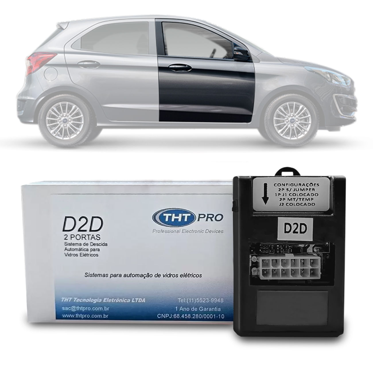 Encontraproduto.com.br - Módulo Vidro Elétrico Ka Ka+ 14 a 21 Ecosport 13 a 17 New Fiesta 11 a 13 2 Pts Dianteiro Sem Chicote