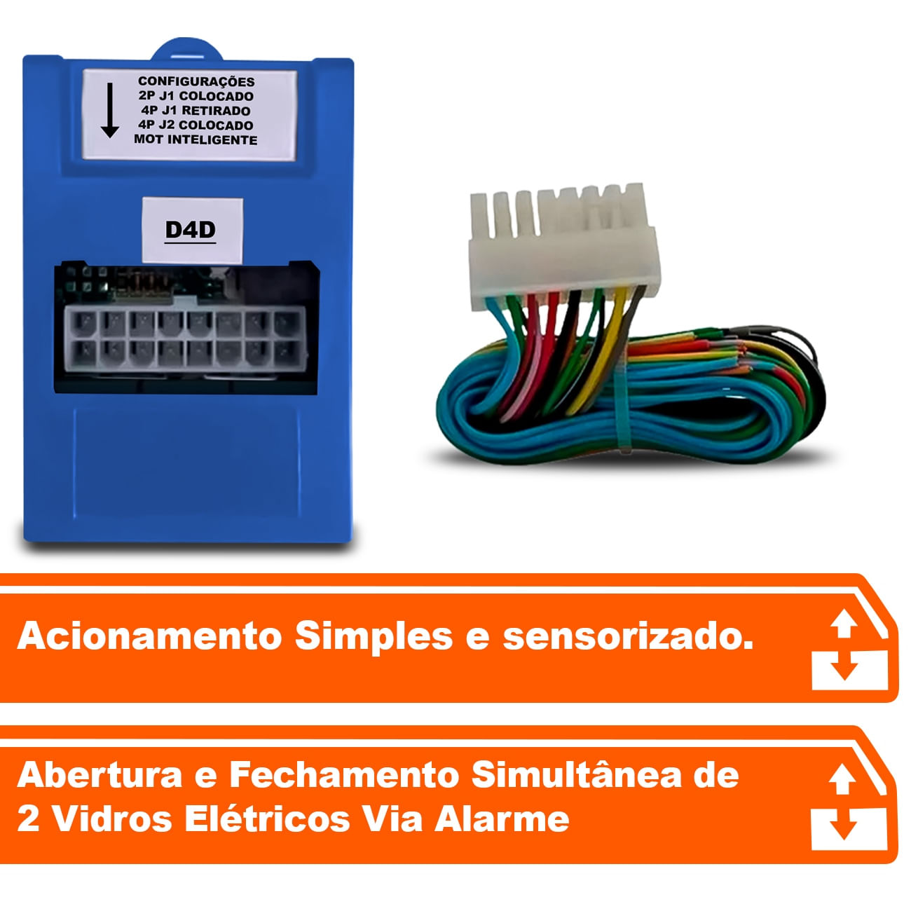 Encontraproduto.com.br - Módulo Vidro Elétrico Sensorizado Lancer ASX Outlander L200 Triton Pajero Dakar Full 4P C/ Chicote