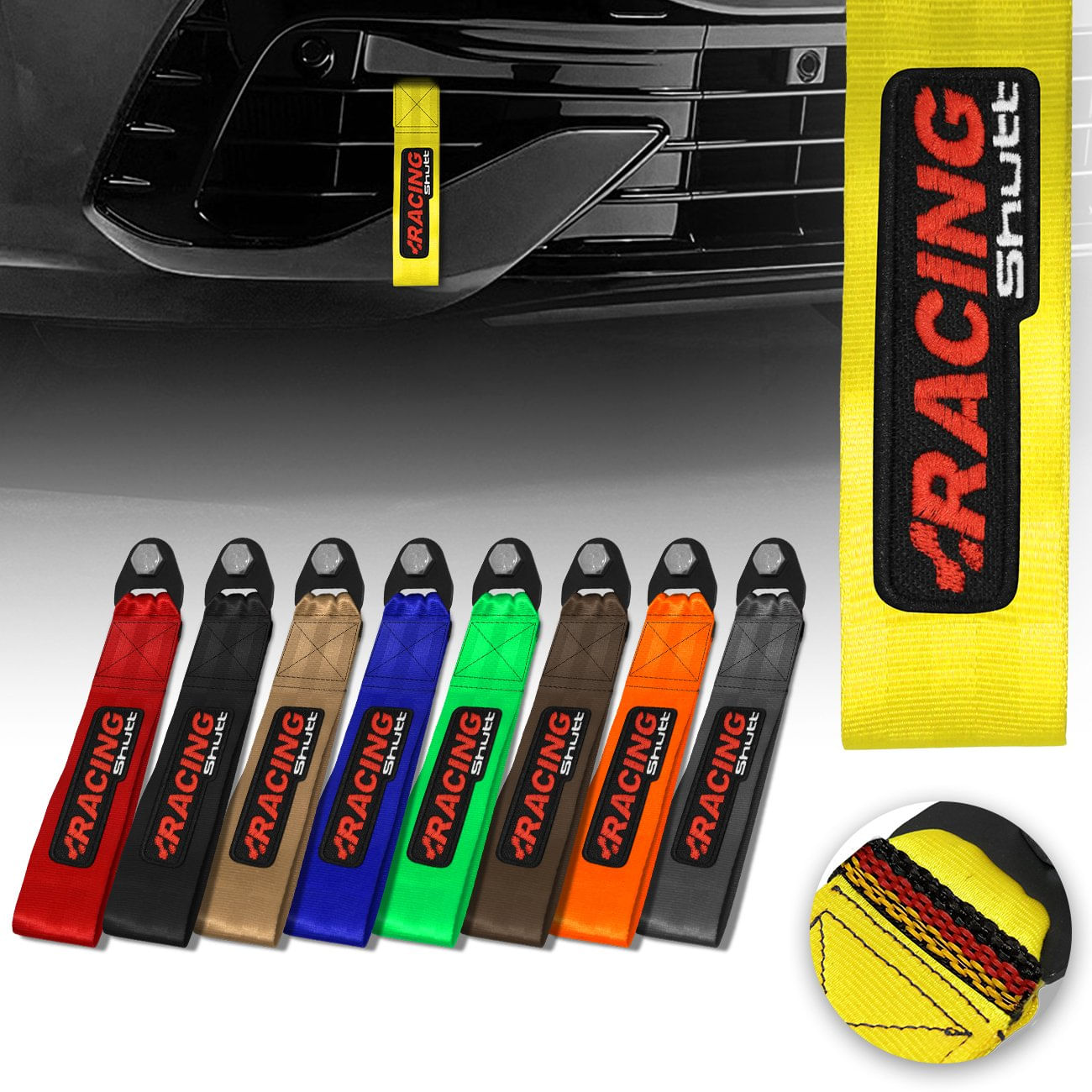 Cinta Fita Reboque Tow Strap Com Viés 3D Personalizado Racing Shutt Capacidade 2 Toneladas Universal