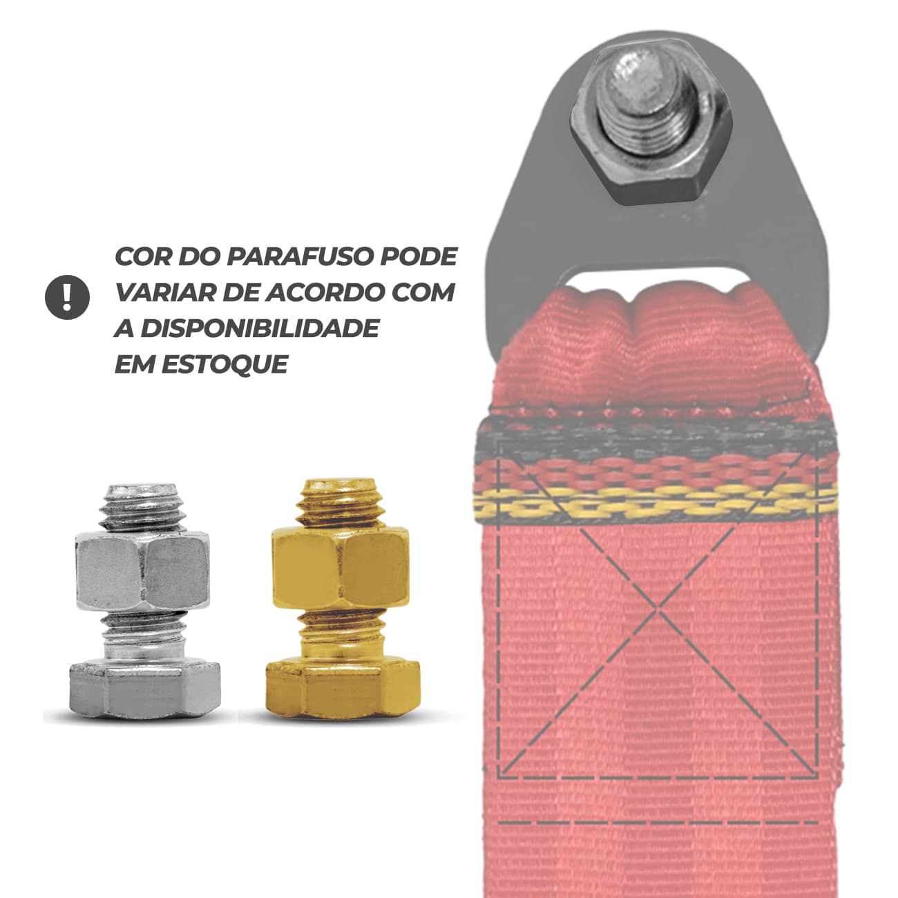 Encontraproduto.com.br - Cinta Fita Reboque Tow Strap Com Viés 3D Personalizado Go Go Baby Capacidade 2 Toneladas Universal