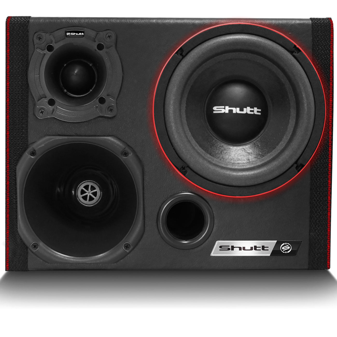 Encontraproduto.com.br - Caixa De Som Trio Amplificada 700w Subwoofer 8 Pol Shutt Bluetooth Usb Sd Led Casa Carro Completa