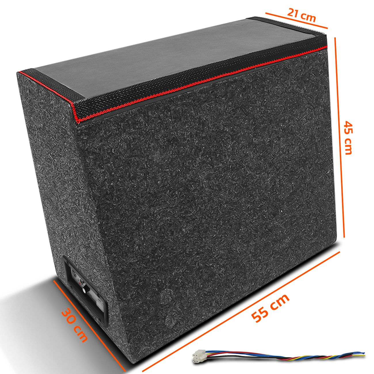 Encontraproduto.com.br - Caixa De Som Trio Automotivo Amplificada 800w Shutt 12 Polegadas Woofer Xplode Led Neon Toca Muito
