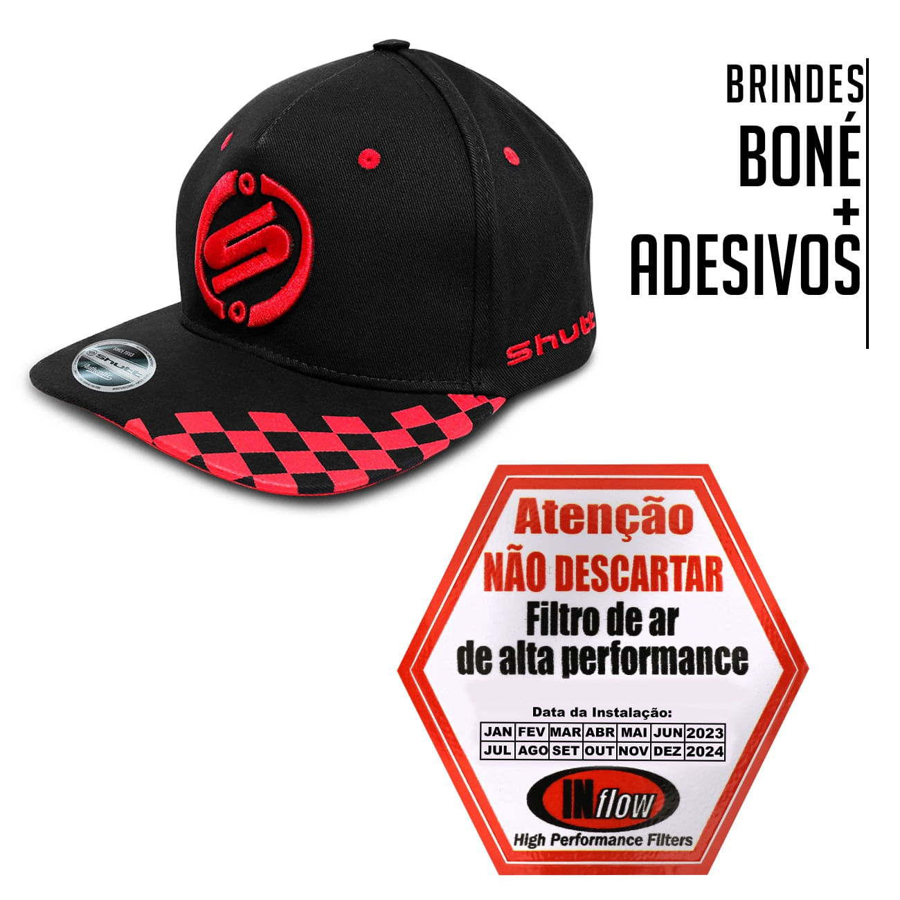 Encontraproduto.com.br - Filtro Ar Esportivo Inflow Fusion 2.3 2.5 2006 a 2018 Inbox HPF2400 + Brinde