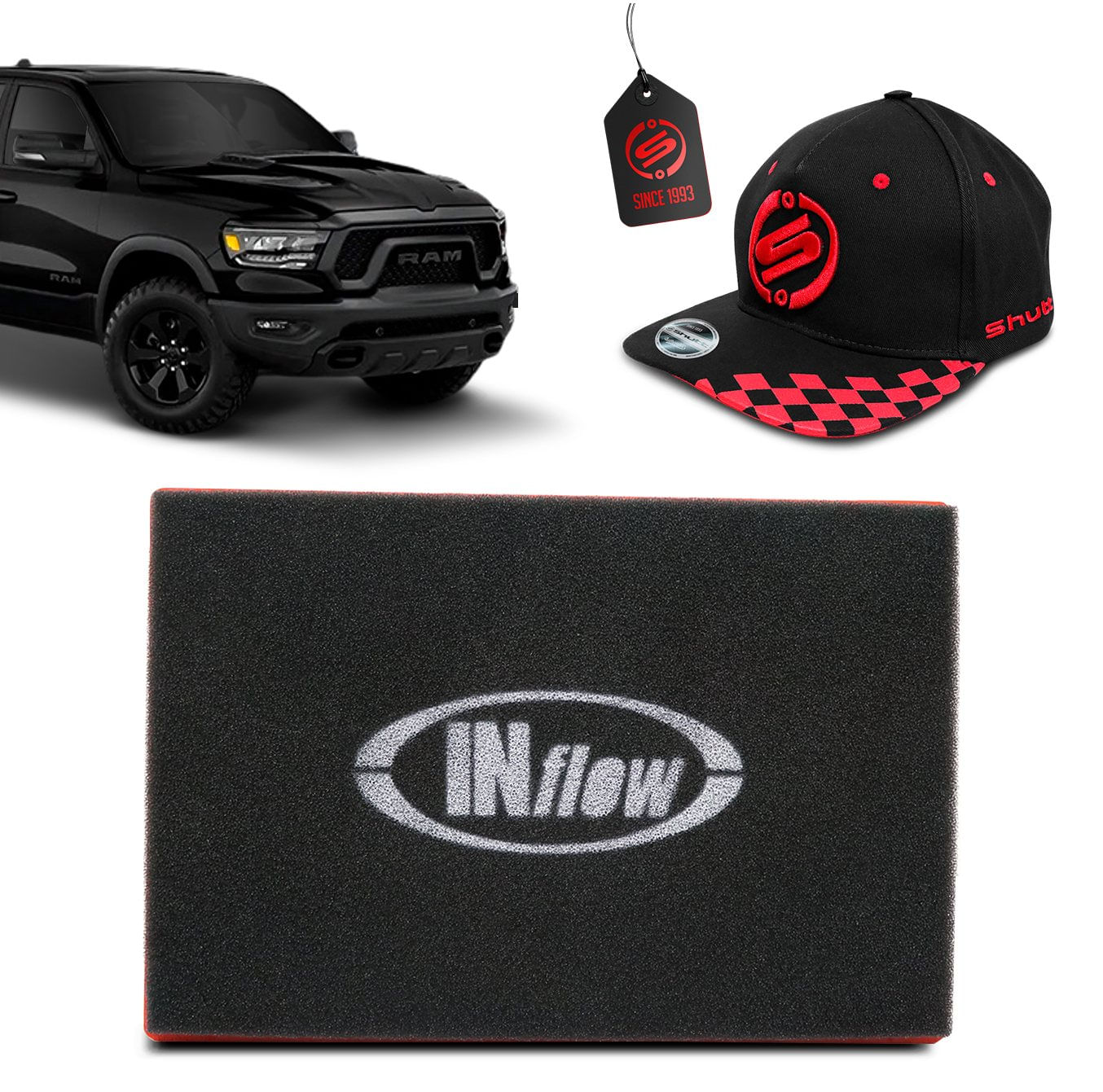 Filtro de Ar Esportivo Inflow Dodge Ram 150 2021 2022 2023 HPF8655