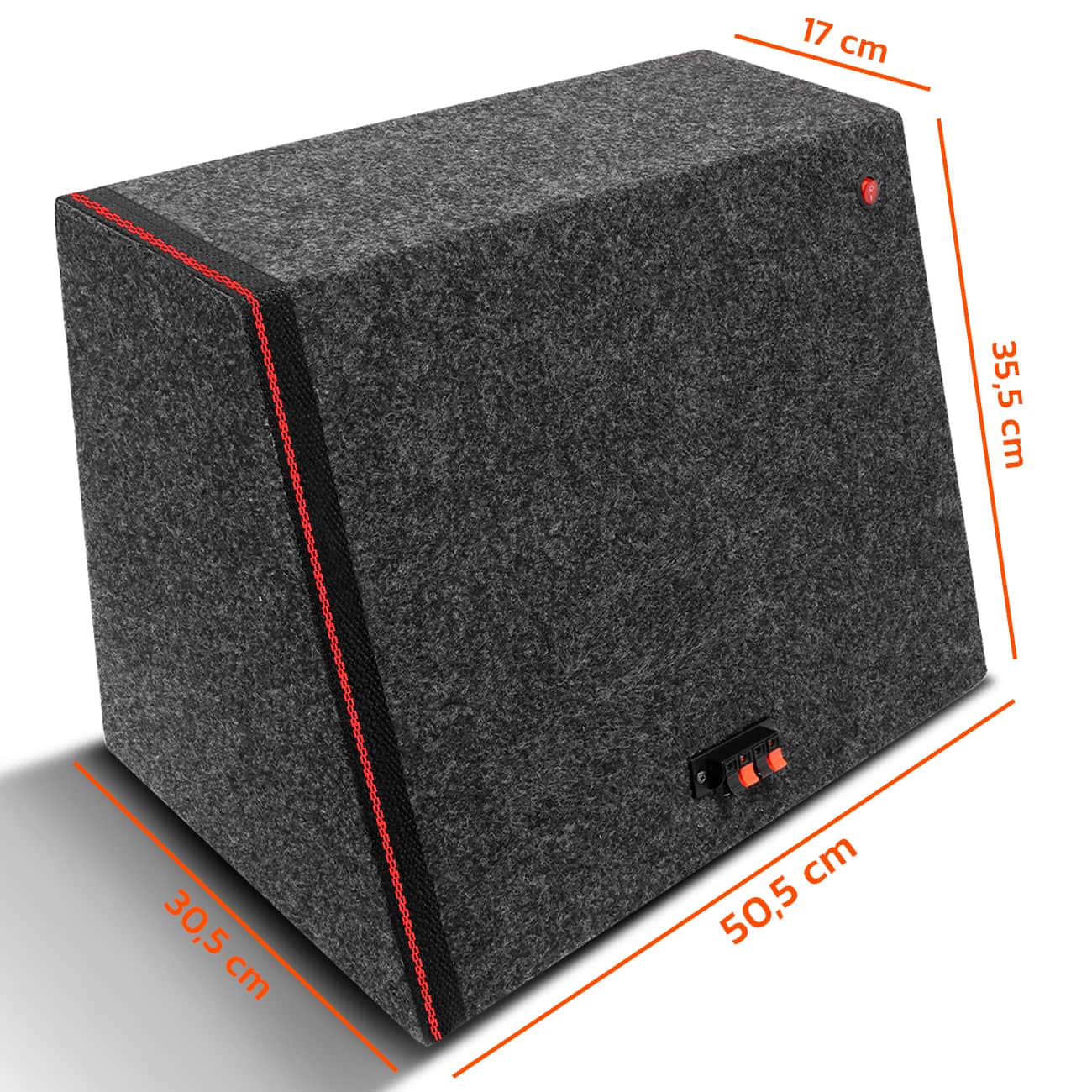 Encontraproduto.com.br - Caixa De Som Trio Automotivo Shutt Woofer Xplode 12 Polegadas 400w RMS Duto Régua LED Neon