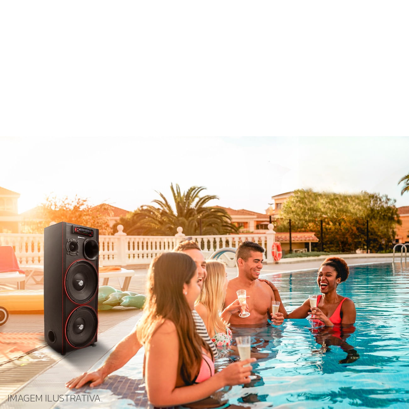 Encontraproduto.com.br - Caixa Som Bob Residencial 1260w RMS Woofer 12 Pol Shutt Xplode Led Neon + Módulo TS400 Festa Bar